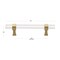 Gliderite Hardware 3-3/4 in. Center to Center Clear Acrylic Cabinet Pull Satin Gold 4718-96-SG-1 - alternate 2